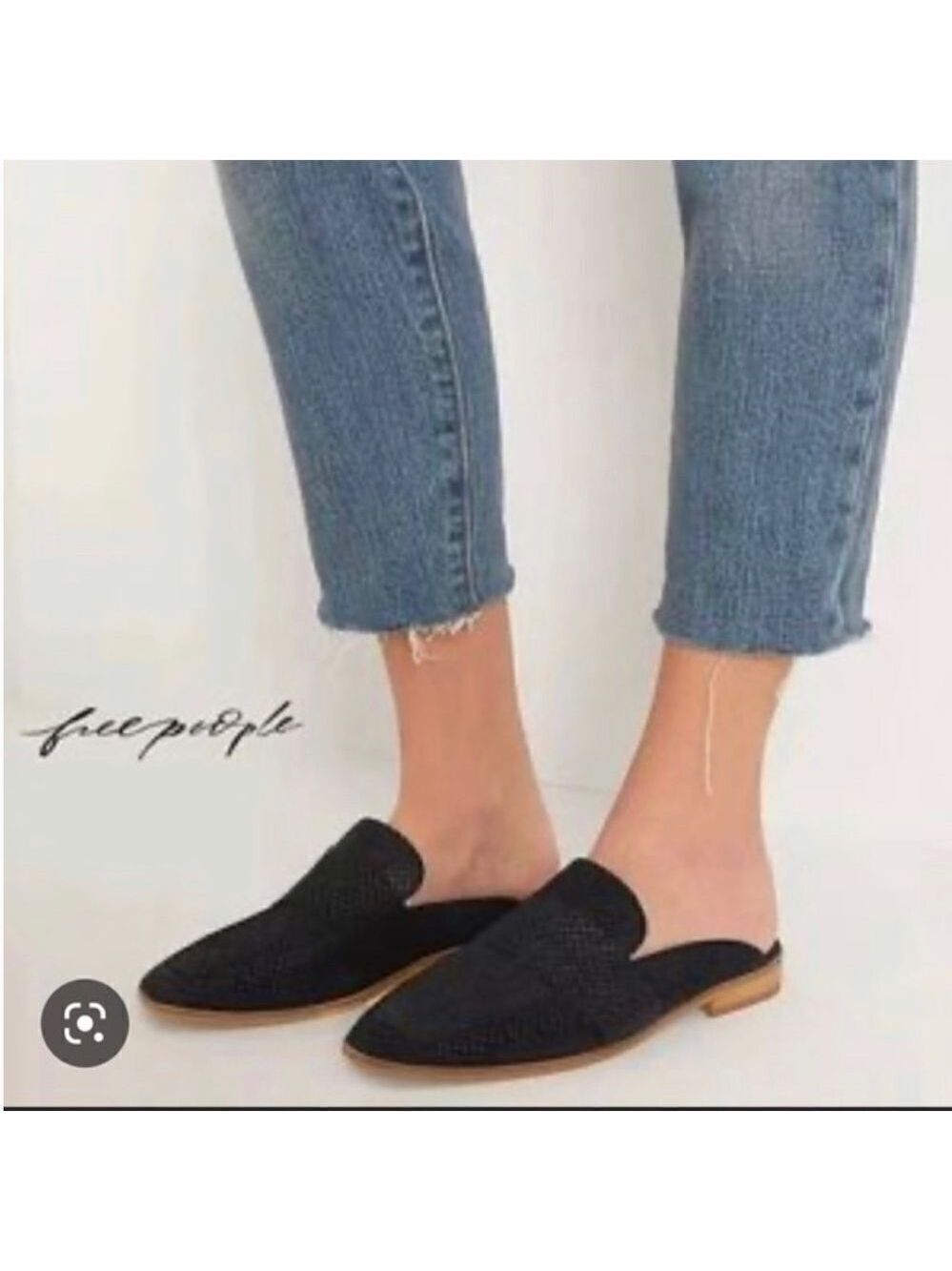 Free People At‎ Ease Snakeskin Print Leather Slide Mules